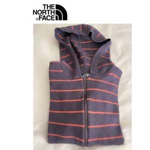 The North Face Hooded Zip Up Sweater Purple/Salmon XL